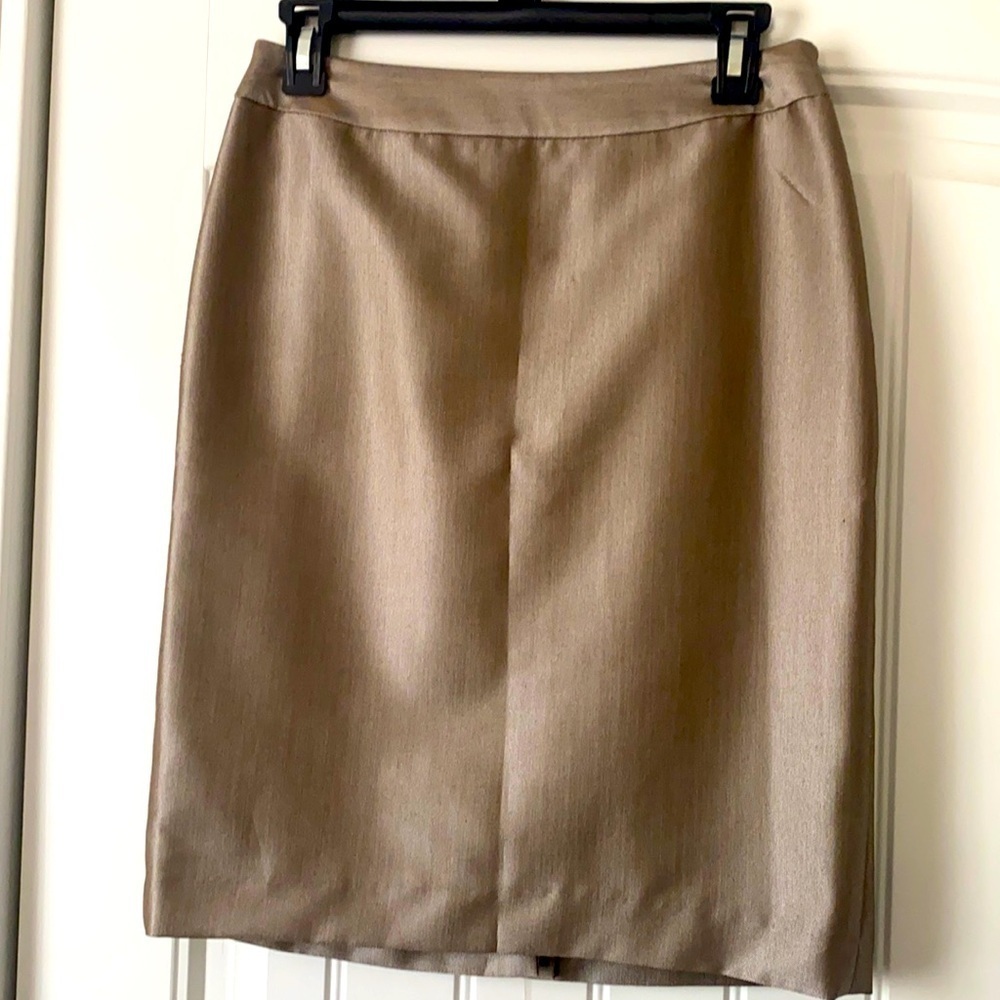 Nine West Suit Skirt Metallic Gold Formal Career Skirt, Women’s Sz S